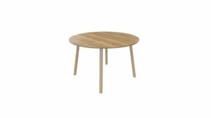 Tafel 9311 rond - 80 cm. - Alu - Eiken YT49a - Beuken naturel