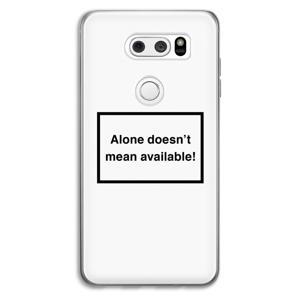 Alone: LG V30 Transparant Hoesje