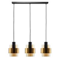 Freelight Hanglamp Chiasso 3 lichts L100 cm zwart goud