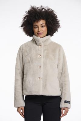 Rino & Pelle Vie.7002511 Single Breasted Fake Fur Jacket Jackets 9030 Birch