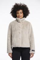 Rino & Pelle Vie.7002511 Single Breasted Fake Fur Jacket Jackets 9030 Birch