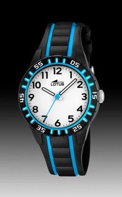 Horlogeband Lotus 18172-2 / 18172-6 Silicoon Zwart 15mm