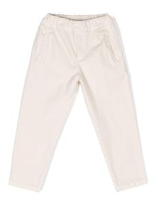 DONDUP KIDS pantalon à taille élastiquée - Blanc