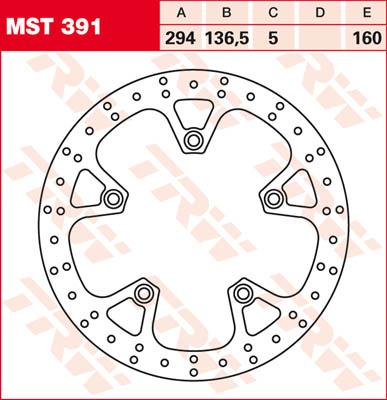 TRW Remschijf, remschijven voor de moto, MST391