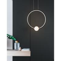 Lyora HanglampCelia zwart met wit rond - 9820605