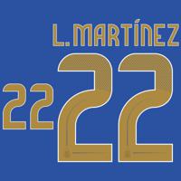 L.Martínez 22 (Officiële Argentinië Away Bedrukking 2024-2025)
