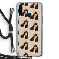 Bonjour mon amour: Samsung Galaxy A20s Transparant Hoesje met koord