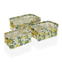 Mandenset Versa Textiel Citroen 18 x 14 x 28 cm