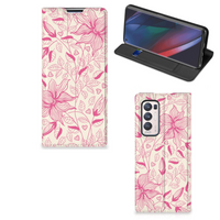 OPPO Find X3 Neo Smart Cover Pink Flowers