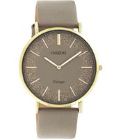 OOZOO Timepieces Horloge Taupe/Goud | C20183 - thumbnail