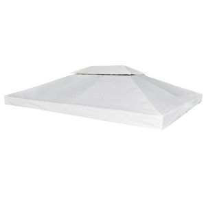VidaXL Vervangend tentdoek prieel 310 g/m² 3x4 m crèmewit