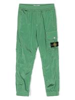 Stone Island Junior pantalon de jogging à patch Compass - Vert - thumbnail