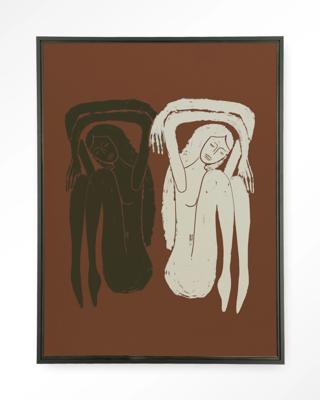 Urban Cotton Wandkleed 'Bound Together' 110 x 145cm in Floating Frame - black Urban Cotton Wandkleed 'Bound Together' 110 x 145cm in Floating Frame - black