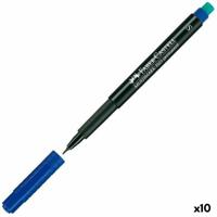 Permanente markeerstift Faber-Castell Multimark 1523 M Blauw (10 Stuks)