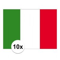 10x Stickertjes van vlag van Italie   -