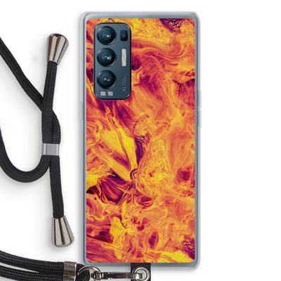 Eternal Fire: Oppo Find X3 Neo Transparant Hoesje met koord