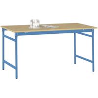 Manuflex BB3035.5012 Bijzettafel basis stationair met multiplex tafelblad in licht blauw RAL 5012, bxdxh: 1250 x 600 x 780 mm Lichtblauw (RAL 5012)