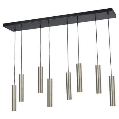 Masterlight Eettafel hanglampRun 8-lichts rvs cilinders - 2381-05-37-130-25-8