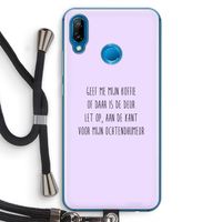 Ochtendhumeur: Huawei P20 Lite Transparant Hoesje met koord