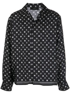 AMIRI chemise en soie à imprimé cachemire - Noir
