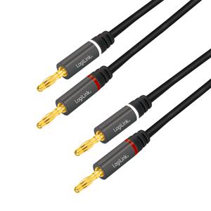 LogiLink CA1211 audio kabel 5 m Banaan 2 x Banaan Zwart