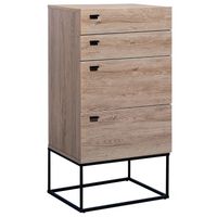 Beliani ACRA - Commode-Zwart-Vezelplaat