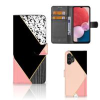 Samsung Galaxy A13 (4G) | Book Case | Zwart Roze Vormen