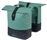 Dubbele fietstas Basil Cove 28-32L 14 x 29 x 36 cm - groen/zwart