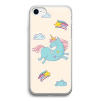 Vliegende eenhoorn: iPhone SE 2020 Transparant Hoesje