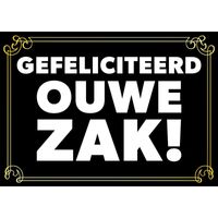 5x Gefeliciteerd ouwe zak verjaardagskaart/ wenskaart