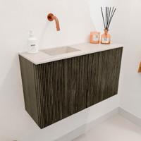 Toiletmeubel Mondiaz Joya Dlux | 70 cm | Meubelkleur Shadow | Faye wastafel Meli Wasbak Links | Zonder kraangat(en) Toiletmeubel Mondiaz Joya Dlux | 70 cm | Meubelkleur Shadow | Faye wastafel Meli Wasbak Links | Zonder kraangat(en)