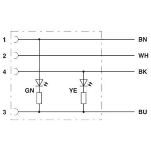 Phoenix Contact 1694800 Sensor/actuator aansluitkabel Aantal polen: 4 1.50 m 1 stuk(s)