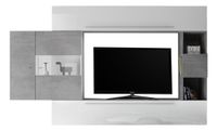 TV-wandmeubel set Vinito in hoogglans wit met grijs beton - thumbnail