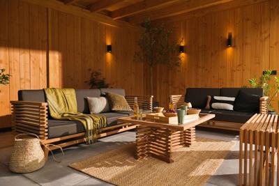 Riverside teak tafel 100x80 cm met glasplaat Tuindeco - Tuindeco