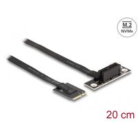 M.2 Key A+E to PCIe x1 NVMe Adapter angled with 20 cm cable Controller - thumbnail