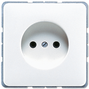 Jung CD500 1-voudige wandcontactdoos zonder randaarde creme