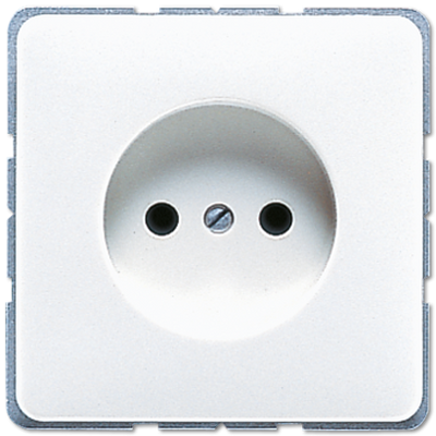 Jung CD500 1-voudige wandcontactdoos zonder randaarde creme