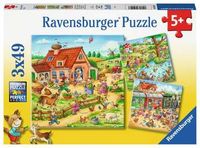 Ravensburger puzzel 3x49 stukjes vakantie op het platteland - thumbnail