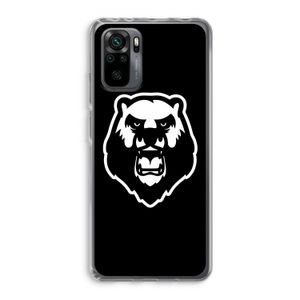 Angry Bear (black): Xiaomi Redmi Note 10 Pro Transparant Hoesje