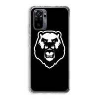 Angry Bear (black): Xiaomi Redmi Note 10 Pro Transparant Hoesje