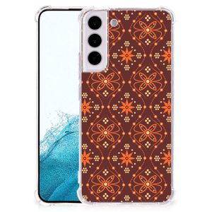 Samsung Galaxy S22 Plus Doorzichtige Silicone Hoesje Batik Brown