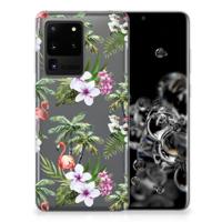 Samsung Galaxy S20 Ultra | TPU Hoesje | Flamingo Palms