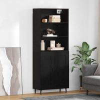 Hoge kast Zwart Eiken 69,5 x 34 x 180 cm