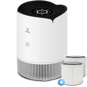 Vibrix Luchtreiniger Slaapkamer - 30m2 - 2X HEPA Filter - Ionisator - Luchtfilter - Air Purifier - PureFlow30