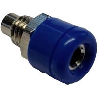 Schnepp Miniatuur-laboratoriumconnector Bus, inbouw verticaal Stift-Ø: 2.6 mm Blauw 1 stuk(s)