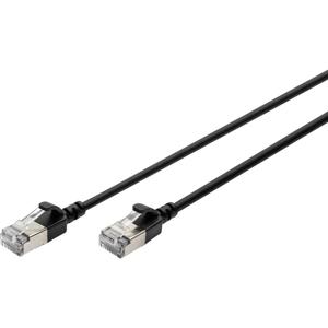 Digitus DK-1632-A-003S-BL RJ45 Netwerkkabel, patchkabel CAT 6A F/FTP 0.3 m Zwart Kleurcodering, Afgeschermd, Meerdradig, Met anti-kniktule 1 stuk(s)