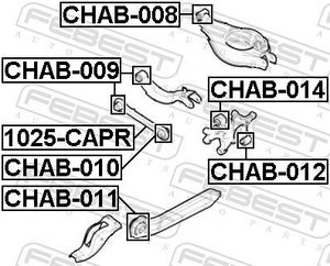Draagarmrubber CHAB010