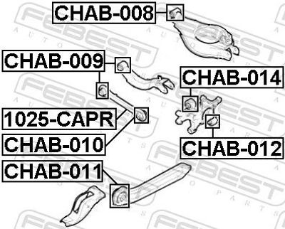 Draagarmrubber CHAB010