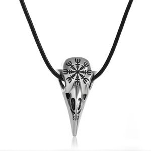LGT Jewels heren ketting Edelstaal Kraai Schedel Amulet