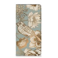 Smart Cover voor Samsung Galaxy A14 5G Vintage Bird Flowers - thumbnail